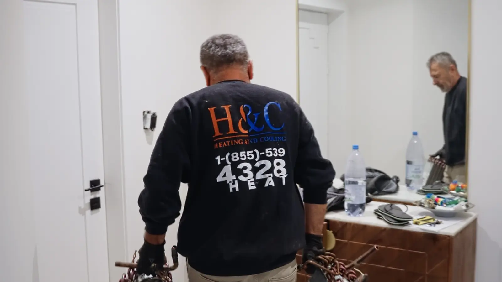 H&C technician on a fall tune-up visit