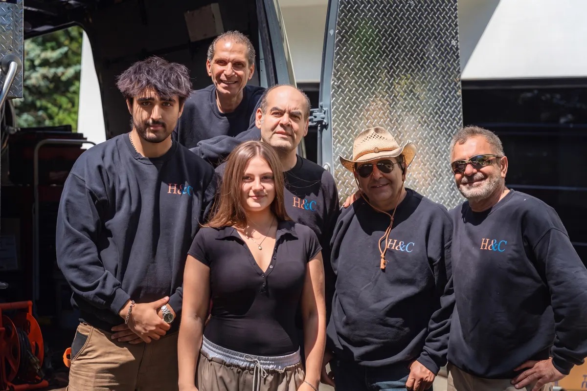 Members of the H&C team on site